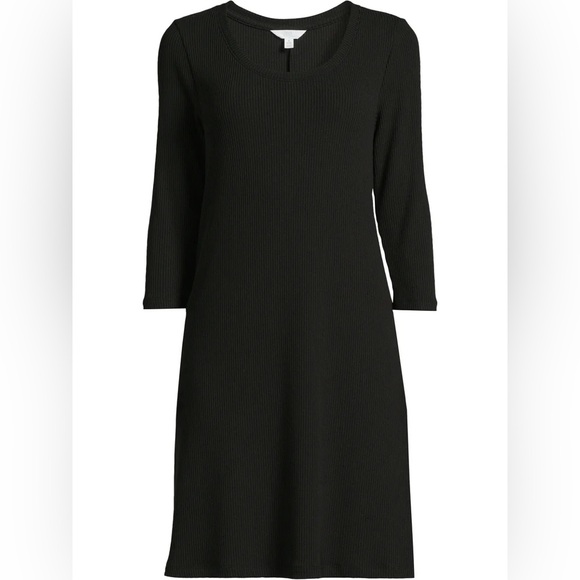 Time and Tru Women's Rib Knit Dress with 3/4-Length Sleeves, XXL(20) - Picture 1 of 11